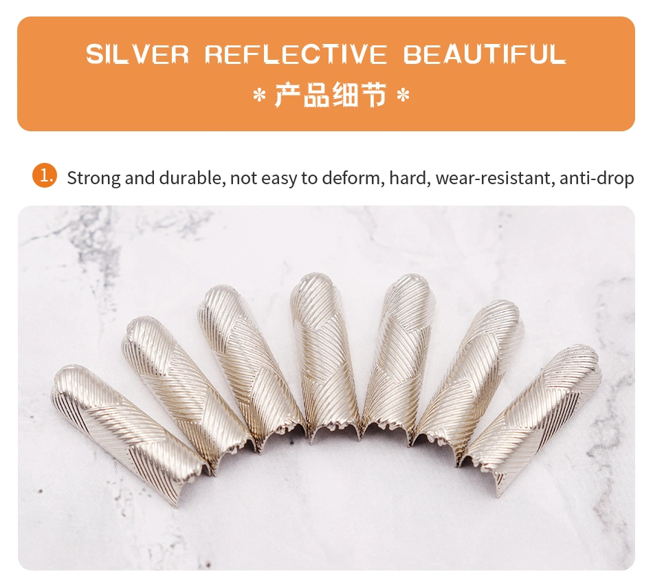 Coolstring Luxury Metal Aglets 18.2*4mm Sneaker Canvas Shoe Twill Engraving Silver Tips Open Mouth Type Pretty Rope′s Decoration